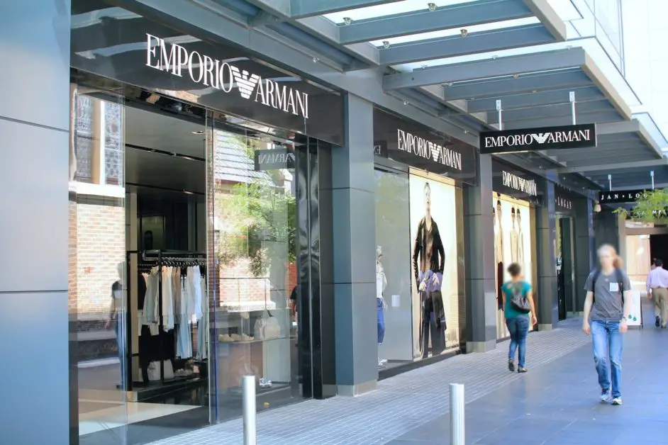 An Emporio Armani shop.