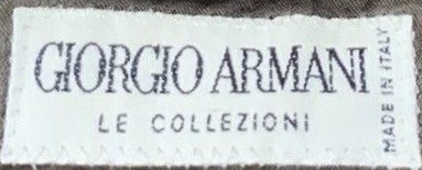 Vintage Armani Collezioni logo.