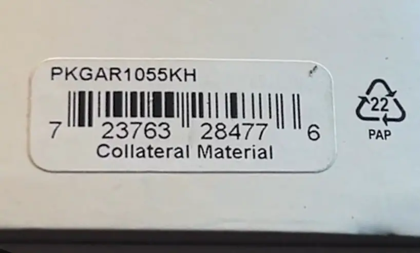 Emporio Armani barcode from wrapper