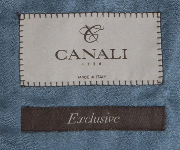 The most recent version of the Canali Exclusive line logo. 
