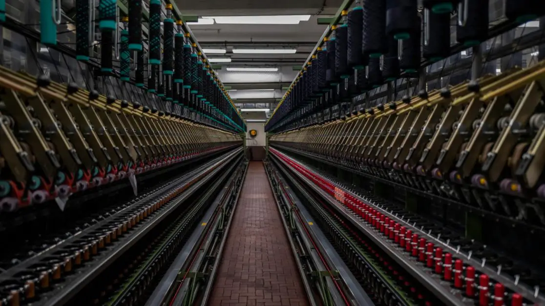 Inside of a Ermenegildo Zegna factory. 