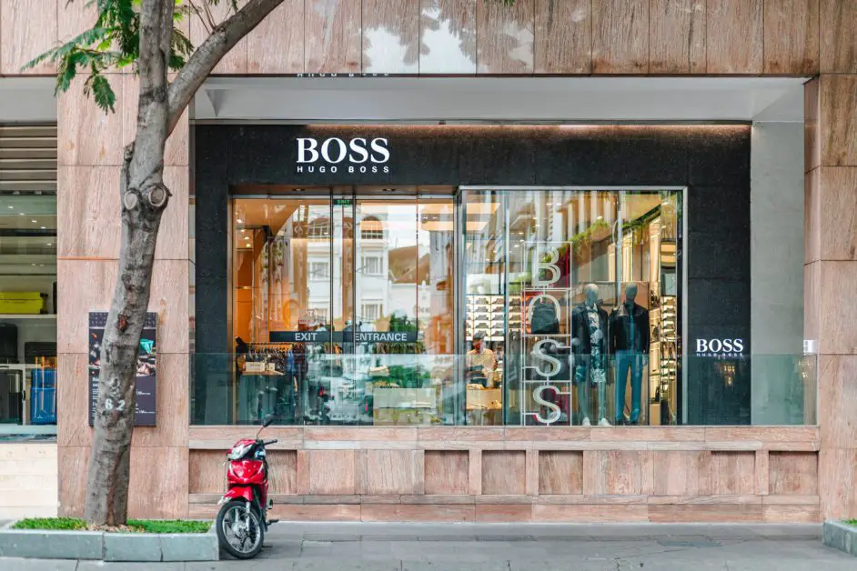 A Hugo Boss shop.