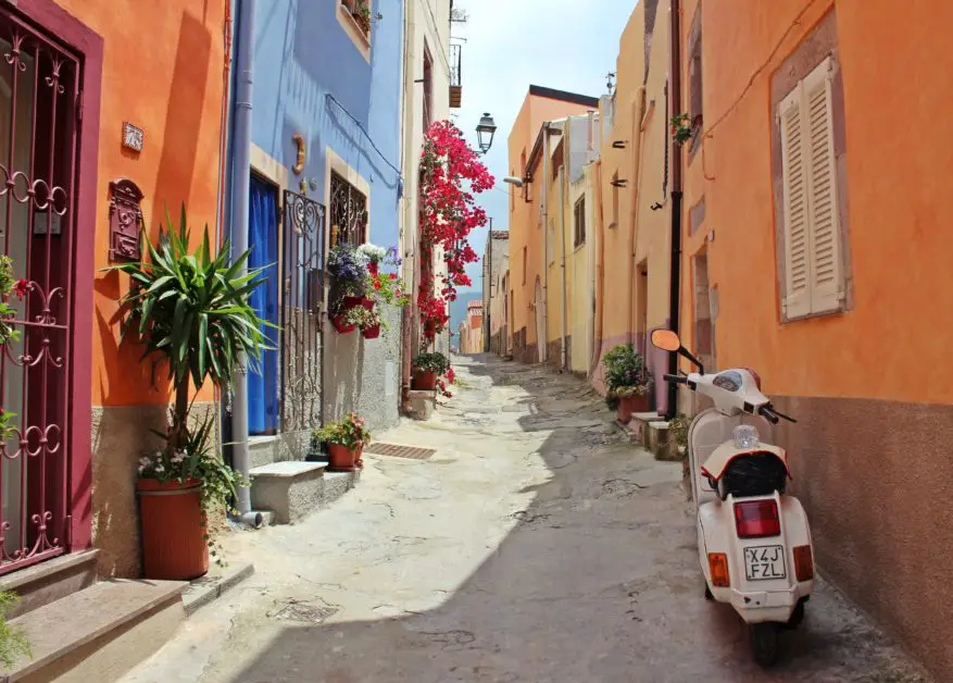 A picturesque street in Italy. 