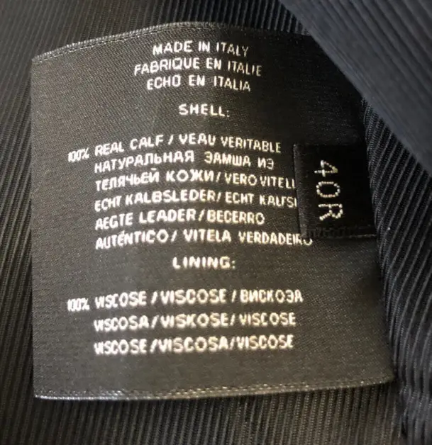 Ralph Lauren Black Label care tag 