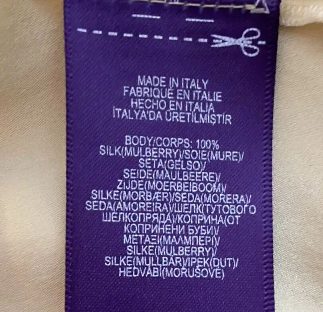Ralph Lauren Purple Label care tag 