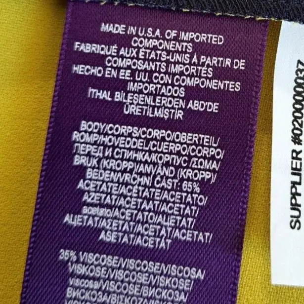 Ralph Lauren Purple Label care tag 
