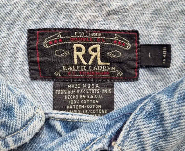 Ralph Ralph Lauren (RRL) Label care tag 