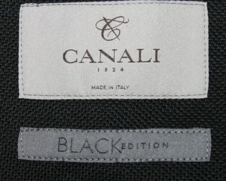 The most recent version of the Canali Black Edition line logo. 
