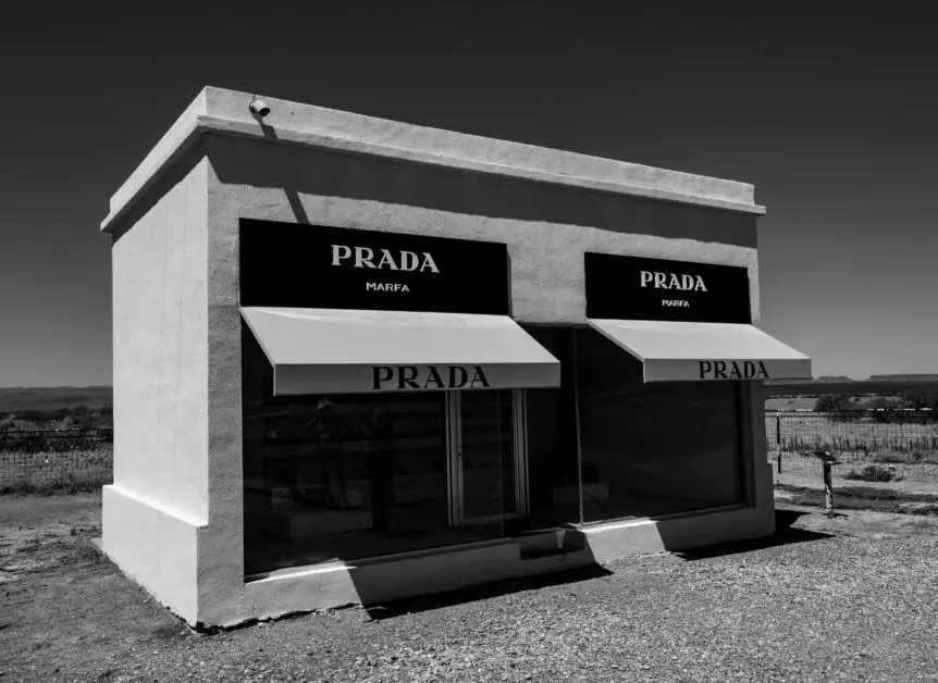 Prada store in a desert